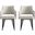 Tremont Dining Arm Chair Set of 2 In Stone