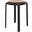 Tresse Stackable Round Poly Stool In Black