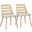 Trevi Chair Set of 2 with Tapered Legs In Natural and Cream