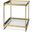 Trey Gold Metal With Glass Accent Table