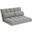 Tri-Fold Foam Folding Mattress and Sofa Bed with Pillow In Beige