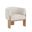 Trine Lounge Chair In Rustic Oak and Dove Cream
