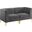 Triumph Channel Tufted Performance Velvet Loveseat In Gray