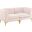 Triumph Channel Tufted Performance Velvet Loveseat In Pink