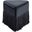 Trivoli Velvet Ottoman and Stool In Black Velvet