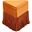 Trivoli Velvet Ottoman and Stool In Cognac Velvet