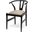 Trixie I Black Wooden Base Linen Seat Dining Chair Set of 2