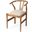 Trixie Natural Linen Seat Brown Wood Frame Dining Chair Set of 2