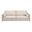 Tropez Outdoor 90 Inch Sofa In Oat Flat Rope and Ecru Weave Washed Ever Teak