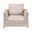 Tropez Outdoor Sofa Chair In Oat Flat Rope and Ecru Weave Washed Ever Teak