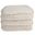 Trovea Striped Hand-Woven All-Natural Cotton Ottoman Pouf In Cream
