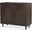 Tucker Dark Brown Mid-Century Modern Rainbow 2 Door Cabinet