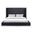 Tufted Faux Leather King Bed Frame In Black