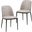 Tule Dining Side Chair Set of 2 with Sueade Fabric Seat and Steel Frame In Black and Charcoal