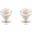 Tulip Swivel Accent Chair in White and Polished Chrome (Set of 2)