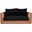 Tulum Water Resistant Fabric Outdoor Loveseat In Black