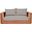 Tulum Water Resistant Fabric Outdoor Loveseat In Grey