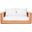 Tulum Water Resistant Fabric Outdoor Loveseat In Off White