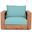 Tulum Water Resistant Fabric Outdoor Chair In Blue