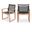 Tulum Water Resistant Fabric Outdoor Patio Dining Arm Chair In Black