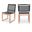 Tulum Water Resistant Fabric Outdoor Patio Dining Side Chair In Black