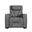 Tundra Motion Recliner with LED In Simba Slate and Black Welt