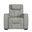 Tundra Motion Recliner with LED In Simba Taupe and Black Welt