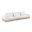 Turin 135.5 Inch Chenille Fabric Upholstered 3-Piece Modular Sofa In Cream