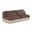 Turin 80 Inch Chenille Fabric Upholstered 2-Piece Modular Sofa In Brown
