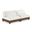 Turin 80 Inch Chenille Fabric Upholstered 2-Piece Modular Sofa In Cream