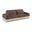 Turin 95.5 Inch Chenille Fabric Upholstered 2-Piece Modular Sofa In Brown