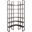 Turner I Curved Brown Wood And Black Iron Six Shelving Unit