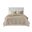 Tuscany 3 Piece Reversible Scalloped Edge Quilt Set In Khaki