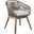 Tutti Frutti Indoor Outdoor Dining Chair In Light Eucalyptus Wood with Truffle Rope and Gray Cushion