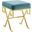 Twist Performance Velvet Bench In Sea Blue