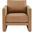Tybee Faux Leather Arm Chair In Honey Brown