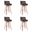Tyler 26 Inch Counter Height Swivel Bar Stool Set of 4 In Brown and Walnut