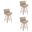 Tyler Counter Height Swivel Bar Stool Set of 3 In White Wash and Vintage Brown
