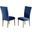 Tyrion Blue Tufted Velvet Side Chair Set of 2 In Brushed Gold