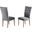 Tyrion Gray Tufted Velvet Side Chair Set of 2 In Brushed Gold