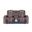 U8000 Power Console Reclining Loveseat with LED and Speaker In Brown