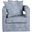Upholstered Accent Chair In Blue and White