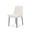 Upholstered Boucle and Metal Dining Side Chair In Cream and Black