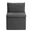 Upholstered Dining Chair with Castors Set of 2 In Charcoal