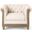 Upholstered Fabric Club Chair with Nailhead Trim In Beige