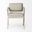 Upholstered Fabric Open Back Dining Arm Chair In Gray