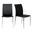 Upholstered Faux Leather Dining Side Chairs Set of 2 In Silver and Black