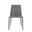 Upholstered Leather Dining Side Chair In Gray