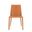 Upholstered Leather Dining Side Chair In Terra Cotta