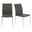 Upholstered Leather Dining Side Chairs Set of 2 In Grey and Silver